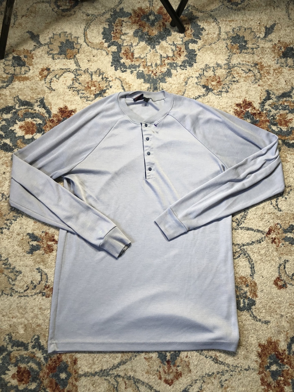 Vintage Patagonia Capilene Shirt Mens Large Gray Long Sleeve Henley Made USA 90s